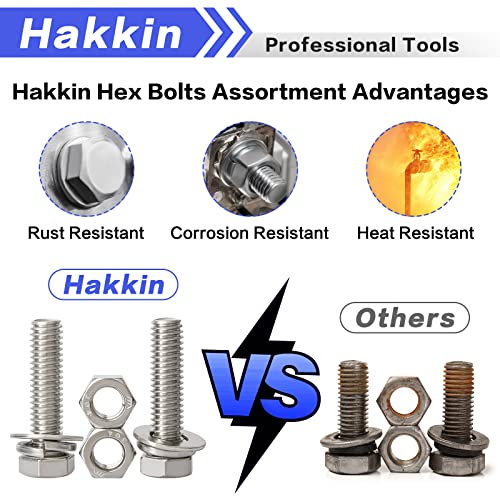 144PCS 1/4-20 Hex Bolts and Nuts Kit, Stainless Steel 1/4" Nuts and Bolts Assortment Kit, Flat & Lock Washers Set Screw Assortment Kit, Machine Screws Set - size: 144PCS 1/4-20 Hex Bolts Silver