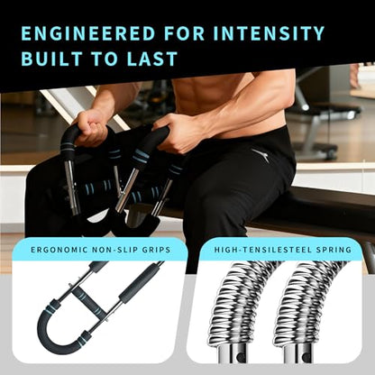 Twister Arm Trainer 40-90Lbs Adjustable Portable Chest Workout Equipment for Men & Women, Upper Body Strength Training, Forearm Exerciser, Detachable Fitness Equipment for Home Workout