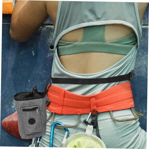 KICHOUSE Chalk Bag for Climbing Waterproof Container with Zippered Pocket Adjustable Waist Strap for Rock Climbing Bouldering and Outdoor Activities
