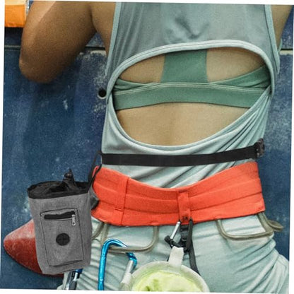 KICHOUSE Chalk Bag for Climbing Waterproof Container with Zippered Pocket Adjustable Waist Strap for Rock Climbing Bouldering and Outdoor Activities