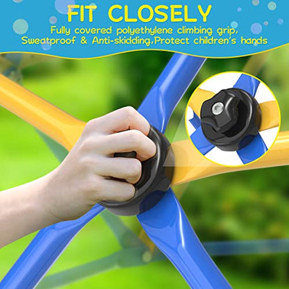 Climbing Dome Jungle Gym 6ft Outdoor Playset Kids Playground Equipment - color: Black Climbing Grips