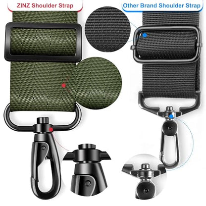 ZINZ 75" Shoulder Strap with Fixed Pad and Dual Balanced Buckles，Army Green - color: Army Green