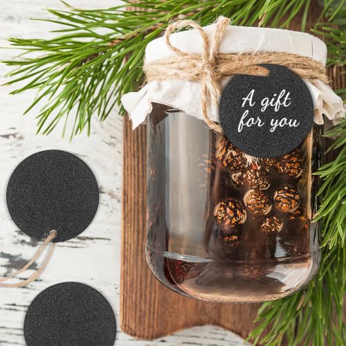 10pcs Round Mini Wooden Chalkboard Signs with Rope, Double-Sided Blackboards for Food Labeling and Memo Writing, Easy to Wipe Decorative Hanging Boards for Home and Party Use