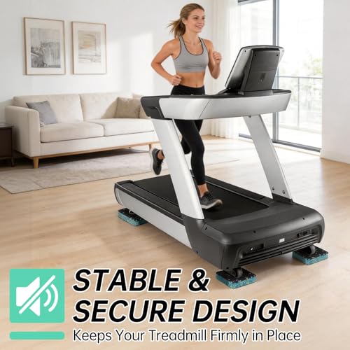 Treadmill Incline Riser Blocks, 4 PCS Walking Pad Incline Blocks, High-Density Rubber Top and Foam Base, Noise Reduction and Shock Absorption Mats, Ideal for Walking and Uphill Training at Home
