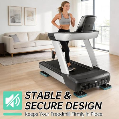 Treadmill Incline Riser Blocks, 4 PCS Walking Pad Incline Blocks, High-Density Rubber Top and Foam Base, Noise Reduction and Shock Absorption Mats, Ideal for Walking and Uphill Training at Home