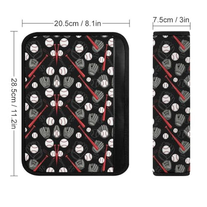 2 Pack Universal Soft and Comfortable Car Seat Straps Shoulder Pads for Kids, All Vehicles, Baseball Gifts Art Neck Strap Covers, Neck and Shoulder Support - color: Pattern 401