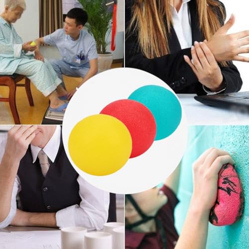 Stress Balls for Adults, Physical Therapy Hand Exercise Balls Kits, Squeeze Balls Sets for Hand Finger Wrist Muscles Arthritis Training, Hand Grip Strengthening Train Ball