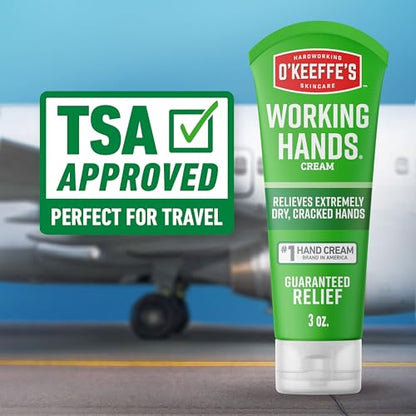 O'Keeffe's Working Hands Hand Cream for Extreme Dryness - 3 oz Tube (5 Pack) - Repairing Skincare for Cracked, Dry Hands - size: 3 Ounce (Pack of 5)