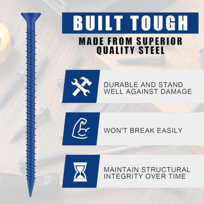 MorningRo Diamond Tip Concrete Screws Anchor with Drill Bit for Anchor Masonry, Block, Brick, Cement, Stucco(1/4" X 2-3/4",Star Head) - size: 1/4" X 2-3/4", style: Star Head