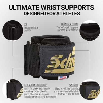 Schiek Sports Model 1100 WS Ultimate Weightlifting Wrist - color: Gold
