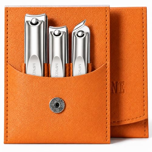 Nail Clippers Set, Fingernail and Toenail Clipper Cutters Kit | Ultra Sharp All-IN-ONE Kit: 15% Thicker Premium Sturdy Podiatrist Toe Nail Care Tools. Perfect Grooming Gifts with Case - color: Satin Silver, size: 3-Pack