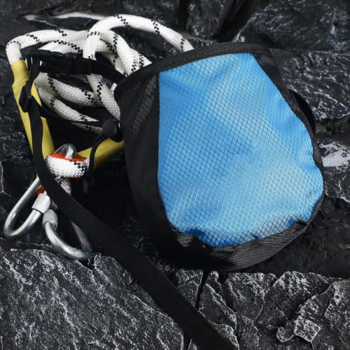 2 Pcs Climbing Chalk Bags Large Capacity Drawstring Closure Polyester Chalk Pouches for Rock Climbing and Weight Lifting Gymnastics Accessories