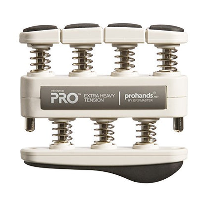 Prohands PRO Hand Exerciser, Finger Exerciser (Hand Grip Strengthener), Spring-Loaded, Finger-Piston System, Isolate and Exercise Each Finger - color: Gray - Pro, size: 11 lb (Extra-Heavy Tension)