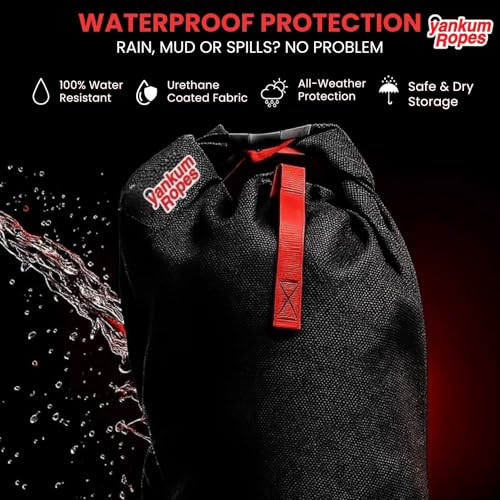 Yankum Ballistic Nylon Bag – Medium, Heavy Duty Tool Bag, Waterproof Travel Storage Bag, Perfect for Traveling, Outdoor Adventures & Emergency Gear Essentials (Black)