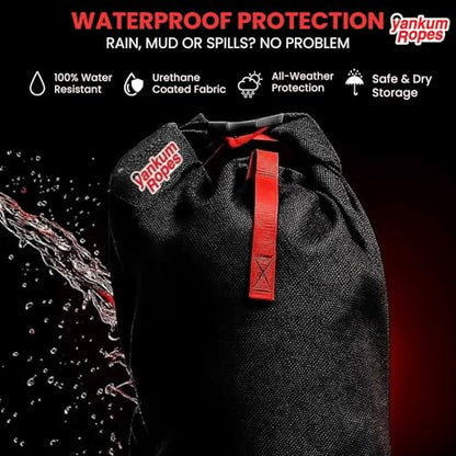Yankum Ballistic Nylon Bag – Medium, Heavy Duty Tool Bag, Waterproof Travel Storage Bag, Perfect for Traveling, Outdoor Adventures & Emergency Gear Essentials (Black)