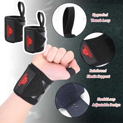Non-Slip Lifting Straps Wrist cuffs with bag for Weightlifting, Double D-Ring for Deadlifts, Pull-Ups, Cable Machine Training