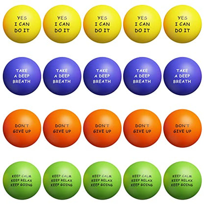 KDG Motivational Stress Balls(20 Pack) for Kids and Adults,Stress Relief Ball with Quetos to Rrelieve Anxiety and Manage Anger - color: 20 Pack