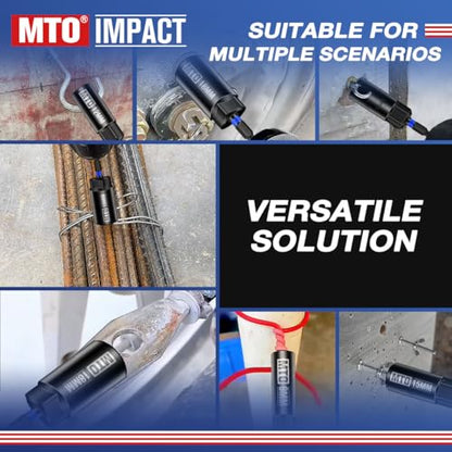 MTO Wing Nut Driver Set 4PCS, 9mm 12mm 15mm 18mm, 1/4” Hex Shank Wing Nut Driver Bit Set, for Hook Bolt Installation, Wire Twisting