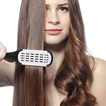 Honeydak Hair Straightening Boar Bristle Clamp Hair Comb, 5 Pieces Alligator Hair Clips, Pin Rat Tail Comb (White Comb) - color: White Comb