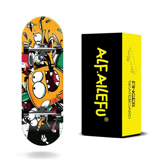 32mm Professional Fingerboard Complete Set, 5-Layer Maple Wood Deck with Metal Trucks, Bearing Wheels and Grip Tape (A6213) - style: A6213