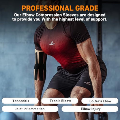 KTQUICK Precut Kinesiology Tape for Elbow Valgus –12PCS Pain Relief Athletic Tape, Waterproof & Hypoallergenic Latex-Free, Elastic Breathable Long-Lasting Elbow Support Tape for All(Black)