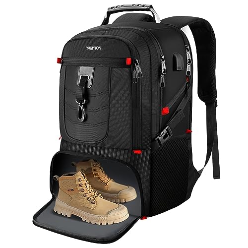 Boy School Backpack with Shoe Compartment,Gym Backpack with 17.3 inch Laptop Compartment for Men Women,Teens Bookbag College Student Travel Mochilas Escolares para Adolescentes - size: 17.3in