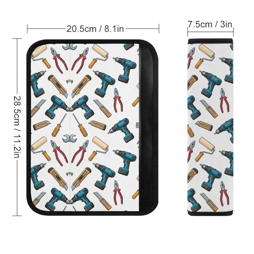 2PCS Occupation Tool Seat Belt Cover Breathable Seat Belt Cushion for Adults and Children, All Vehicles, Comfortable Driving - color: Pattern 351