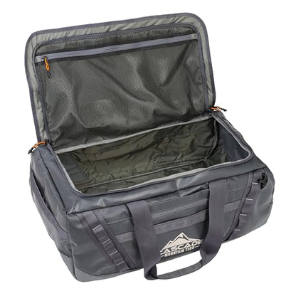 Cascade Mountain Tech 60L Duffle Bag, Convertible Travel Duffel Bag for Men Women, Water Resistant & Tear Resistant - color: Lava Smoke Grey