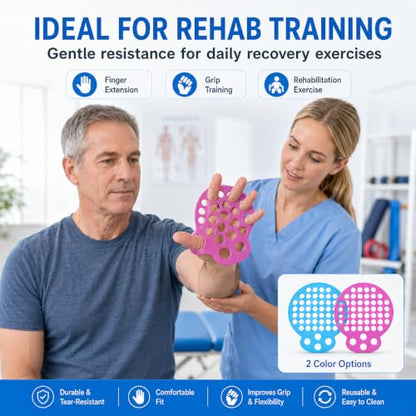 Finger Exerciser for Hand Strength | Silicone Hand Exerciser & Finger Strengthener, Finger Stretcher Resistance Band for Grip Training - size: Men's and Women's Styles