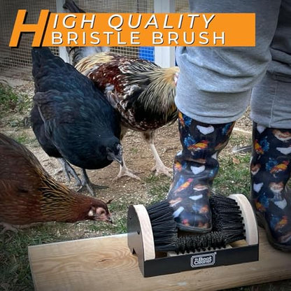Heavy Duty Boot Cleaner Scrubber, for Mounted or Portable Use, Wood | Mr. Boot Cleaner Boot/Shoe Scraper, Use Indoors or Outdoors, Suitable for Home or Commercial Sites, Includes Hardware