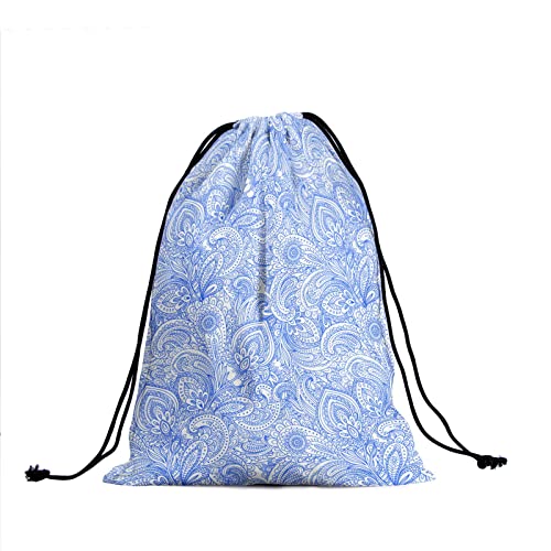 Gymnastics Grip Bag for Gymnasts Gymnastic Drawstring Bag Gym Athlete Bag - color: China Blue White, size: 9.25" x 12" (Pack of 1)