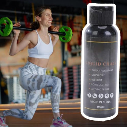 Chalk Liquid Fast Drying - 100ml Anti-Slip Hand Powder | Sports Liquid Grip Chalk for Rock Climbing Badminton Weightlifting Gymnastics Fitness Tennis Golf - color: Black