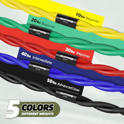 Figure 8 Resistance Bands with Handles, Arm Resistance Bands | Home Workout, Physical Therapy, Strength Training, Travel Portable, Arm workouts - color: Green-20lbs