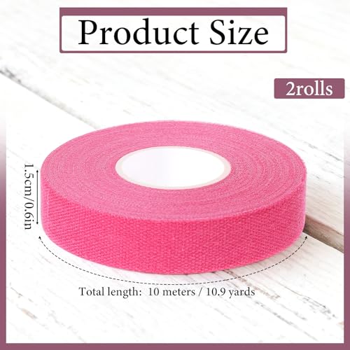 2 Rolls Pink Climbing Tape, 0.6-Inch x 32-feet Athletic Tape for Fingers, Hands, & Toes, Extra Strong Adhesive, Rock Tape, Sports Tape for Outdoor Sports Climbing Football
