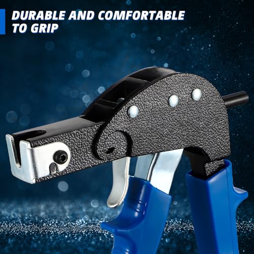 Yaocom 46 Pcs Expansion Screw Petal Nut & Metal Setting Tool, Hollow Door Anchors, 45 Petal Shape Metal Nut 1 Wall Anchor Gun for Hollow Wall Plasterboard Hardboard Steel Zinc Plate