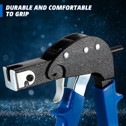 Yaocom 46 Pcs Expansion Screw Petal Nut & Metal Setting Tool, Hollow Door Anchors, 45 Petal Shape Metal Nut 1 Wall Anchor Gun for Hollow Wall Plasterboard Hardboard Steel Zinc Plate