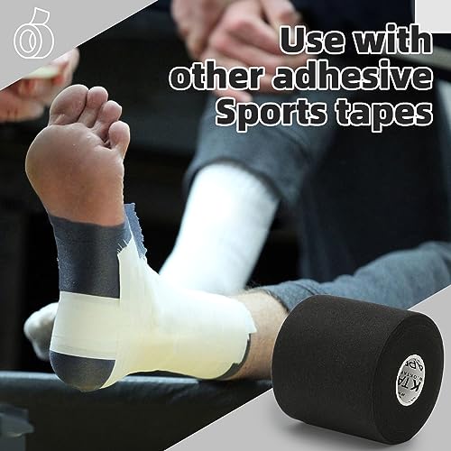 OK TAPE 4 Rolls Beige Athletic Tape and 4 Rolls Black Pre Wrap Tape