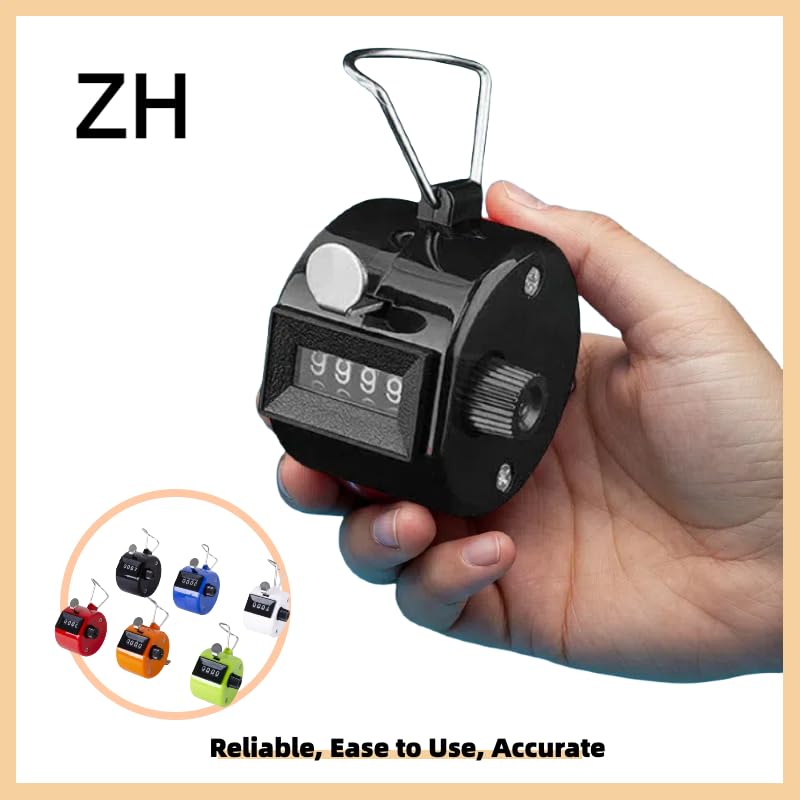 White Deer Hand Tally Counter 4 Digit Number Dual Clicker Golf Handy Convenient - color: Green