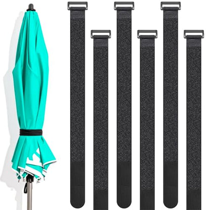 Reusable Patio Umbrella Tie Strap,Self Adhesive Adjustable Securing Straps for Parasol Multipurpose Patio Umbrella Accessories (8)