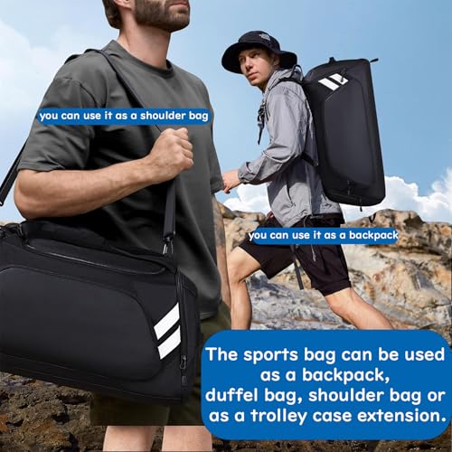 WOLFILIST Gym Bags for Men/Women, 58L Large Sports Travel Duffel Bag with Shoes Compartment & Wet Pocket, Gym Workout Backpack, Weekender Bag Overnight Backpack for Travel (58, Liters)