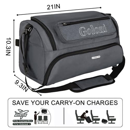 Goloni Gym Bag for Men & Women,40L Large 3 in 1 Sports Travel Duffel Bag with Shoes Compartment and Wet Pocket,Weekender Overnight Backpack,Grey - color: Grey