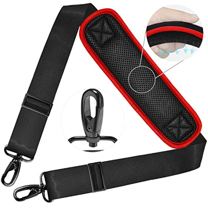 ZINZ Shoulder Strap 78" Universal Bag Strap with Ultra-Thick Fixed Padded and Dual Balanced Adjustable Buckles for Briefcase, Travel Bag, Sports Bags, Laptop Bag, Crossbody Bag - Wine Edge - color: Wine Edge
