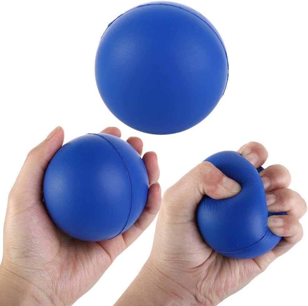 Blue Elastic Finger Strengthening Grip Ball, Wrist Exercise Ball Finger Strengthening Grip Ball Squeeze Training Tool, Finger Exerciser Ball