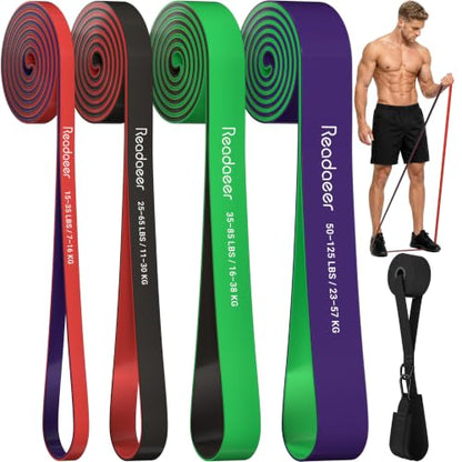 Pull Up Assistance Bands 5 Resistance Bands for Full-BodyTraining(5-125LBS) | Resistance Bands Set for Men & Women, Exercise Bands for Working Out, Fitness, Therapy at Home, Gym - size: Heavy: 15-125LBS