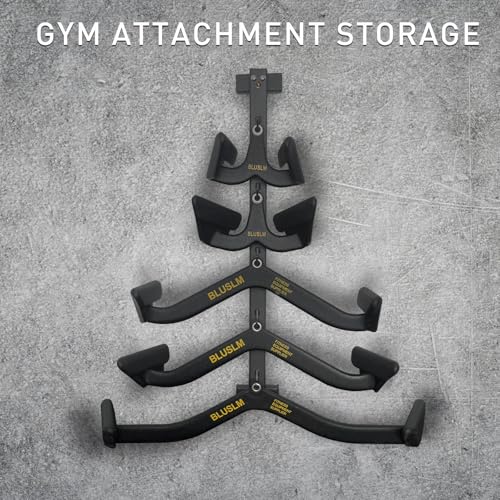 BLUSLM Lat Pull Down Bar T bar Row Attachment, V Bar Tricep Lat Pulldown Attachments, Back Strength Training Bar for Home Gym Exercise Cable Machine Attachments - color: Black 07