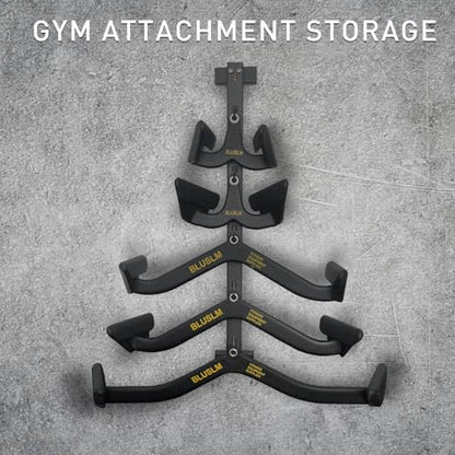 BLUSLM Lat Pull Down Bar T bar Row Attachment, V Bar Tricep Lat Pulldown Attachments, Back Strength Training Bar for Home Gym Exercise Cable Machine Attachments - color: Black 07