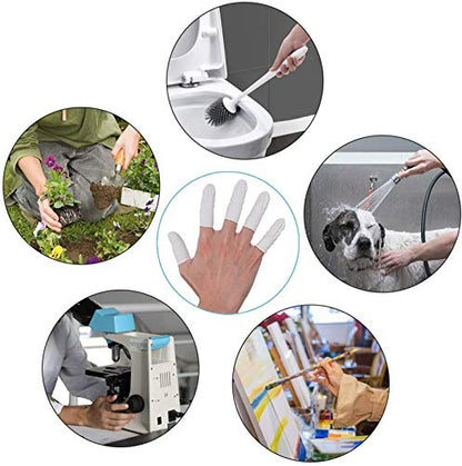 Cuttte (Approx. 330 PCS) Latex Finger Cots Disposable Medium Finger Gloves | Thumb Covers Protectors for Fingertips, Applying Creams, DIY Crafting, Repairing Electronics, Wound Protection - size: Medium (Pack of 330)