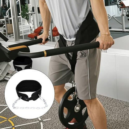 Weight Dip Belt with Steel Chain for Pullups, Gym Workout Lifting, Weightlifting Dipping with Weightlifting Training
