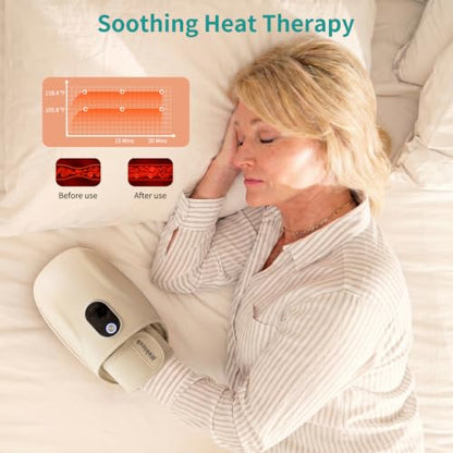 Nekteck Hand Massager with Heat and Compression, Hand and Wrist Pain Relief | FSA&HSA Eligible, Hand Massager For Arthritis & Carpal Tunnel, Senior Friendly, Portable for Home Office, Gift for Men Women