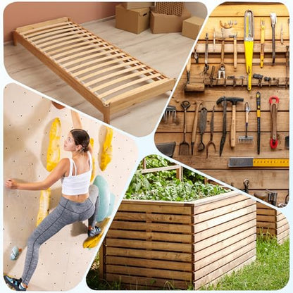PATIKIL 5/16-18 T-Nuts, 50 Pcs Zinc Plated Steel 4-Pronged Tee Blind Nut 10 mm Length Four-jaw t Nuts Threaded Inserts Hardware for Wood Furniture Cabinetry Rock Climbing Holds - size: 5/16-18x10mm